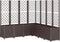 vidaXL - Plantenbak - met - latwerk - 160x160x140 - cm - polypropeen - bruin