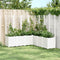 vidaXL - Plantenbak - met - latwerk - 160x160x140 - cm - polypropeen - wit