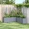 vidaXL - Plantenbak - met - latwerk - 160x160x140 - cm - polypropeen - grijs
