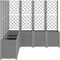 vidaXL - Plantenbak - met - latwerk - 160x160x140 - cm - polypropeen - lichtgrijs