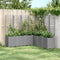 vidaXL - Plantenbak - met - latwerk - 160x160x140 - cm - polypropeen - lichtgrijs
