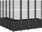 vidaXL - Plantenbak - met - latwerk - 160x160x140 - cm - polypropeen - zwart