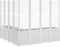 vidaXL - Plantenbak - met - latwerk - 160x160x140 - cm - polypropeen - wit