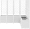 vidaXL - Plantenbak - met - latwerk - 160x160x140 - cm - polypropeen - wit