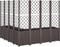 vidaXL - Plantenbak - met - latwerk - 160x160x140 - cm - polypropeen - bruin