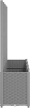 vidaXL - Plantenbak - met - latwerk - 160x40x140 - cm - polypropeen - lichtgrijs