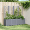 vidaXL - Plantenbak - met - latwerk - 160x40x140 - cm - polypropeen - grijs