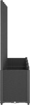 vidaXL - Plantenbak - met - latwerk - 160x40x140 - cm - polypropeen - zwart