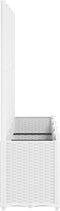 vidaXL - Plantenbak - met - latwerk - 160x40x140 - cm - polypropeen - wit