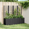 vidaXL - Plantenbak - met - latwerk - 160x40x140 - cm - polypropeen - zwart