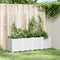 vidaXL - Plantenbak - met - latwerk - 160x40x140 - cm - polypropeen - wit