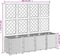 vidaXL - Plantenbak - met - latwerk - 160x40x140 - cm - polypropeen - wit