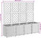vidaXL - Plantenbak - met - latwerk - 160x40x140 - cm - polypropeen - bruin