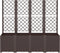 vidaXL - Plantenbak - met - latwerk - 160x40x140 - cm - polypropeen - bruin