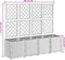 vidaXL - Plantenbak - met - latwerk - 160x40x140 - cm - polypropeen - lichtgrijs