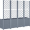 vidaXL - Plantenbak - met - latwerk - 160x40x140 - cm - polypropeen - grijs