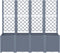 vidaXL - Plantenbak - met - latwerk - 160x40x140 - cm - polypropeen - grijs