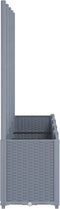 vidaXL - Plantenbak - met - latwerk - 160x40x140 - cm - polypropeen - grijs