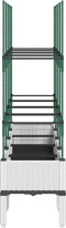 vidaXL - Plantenbak - met - latwerk - 160x40x142,5 - cm - polypropeen - wit