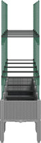 vidaXL - Plantenbak - met - latwerk - 160x40x142,5 - cm - polypropeen - lichtgrijs
