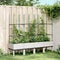 vidaXL - Plantenbak - met - latwerk - 160x40x142,5 - cm - polypropeen - wit