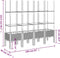 vidaXL - Plantenbak - met - latwerk - 160x40x142,5 - cm - polypropeen - wit