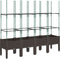 vidaXL - Plantenbak - met - latwerk - 160x40x142,5 - cm - polypropeen - bruin
