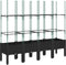 vidaXL - Plantenbak - met - latwerk - 160x40x142,5 - cm - polypropeen - zwart
