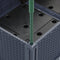 vidaXL - Plantenbak - met - latwerk - 160x40x142,5 - cm - polypropeen - grijs