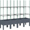 vidaXL - Plantenbak - met - latwerk - 160x40x142,5 - cm - polypropeen - grijs