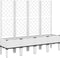 vidaXL - Plantenbak - met - latwerk - 160x40x142 - cm - polypropeen - wit