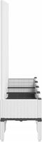 vidaXL - Plantenbak - met - latwerk - 160x40x142 - cm - polypropeen - wit