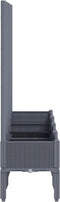 vidaXL - Plantenbak - met - latwerk - 160x40x142 - cm - polypropeen - grijs