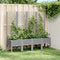 vidaXL - Plantenbak - met - latwerk - 160x40x142 - cm - polypropeen - lichtgrijs