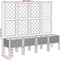 vidaXL - Plantenbak - met - latwerk - 160x40x142 - cm - polypropeen - bruin