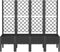vidaXL - Plantenbak - met - latwerk - 160x40x142 - cm - polypropeen - zwart