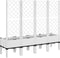 vidaXL - Plantenbak - met - latwerk - 160x40x142 - cm - polypropeen - wit