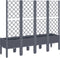 vidaXL - Plantenbak - met - latwerk - 160x40x142 - cm - polypropeen - grijs