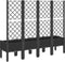 vidaXL - Plantenbak - met - latwerk - 160x40x142 - cm - polypropeen - zwart