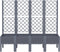 vidaXL - Plantenbak - met - latwerk - 160x40x142 - cm - polypropeen - grijs