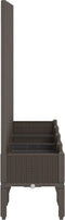 vidaXL - Plantenbak - met - latwerk - 160x40x142 - cm - polypropeen - bruin