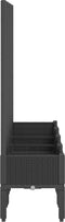 vidaXL - Plantenbak - met - latwerk - 160x40x142 - cm - polypropeen - zwart