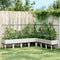 vidaXL - Plantenbak - met - latwerk - 200x160x142,5 - cm - polypropeen - wit