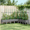 vidaXL - Plantenbak - met - latwerk - 200x160x142,5 - cm - polypropeen - lichtgrijs