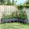 vidaXL - Plantenbak - met - latwerk - 200x160x142,5 - cm - polypropeen - grijs