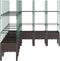 vidaXL - Plantenbak - met - latwerk - 200x160x142,5 - cm - polypropeen - bruin