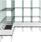 vidaXL - Plantenbak - met - latwerk - 200x160x142,5 - cm - polypropeen - wit