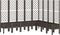 vidaXL - Plantenbak - met - latwerk - 200x160x142 - cm - polypropeen - bruin