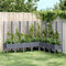 vidaXL - Plantenbak - met - latwerk - 200x160x142 - cm - polypropeen - grijs