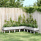 vidaXL - Plantenbak - met - latwerk - 200x160x142 - cm - polypropeen - wit